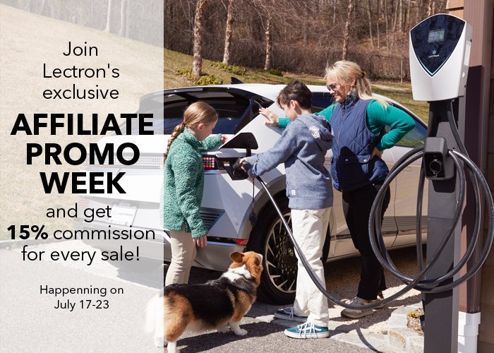 Family using a Lectron charging station at home